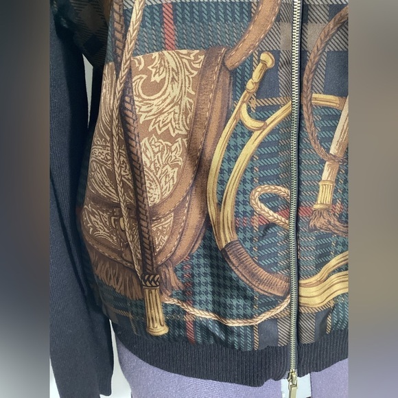Lauren Ralph Lauren Silk Cashmere Zip Up Cardigan PM - Picture 7 of 15